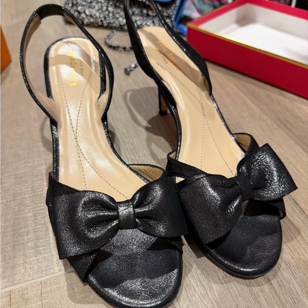 Kate Spade Black Bow Heels